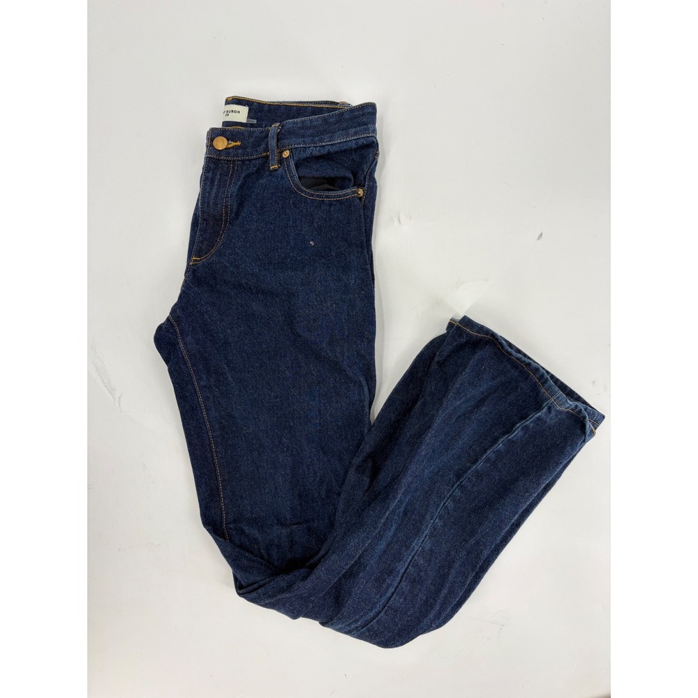 Tory Burch Dark Wash Flare Leg Jeans Size 28 Indigo Denim Mid Rise
